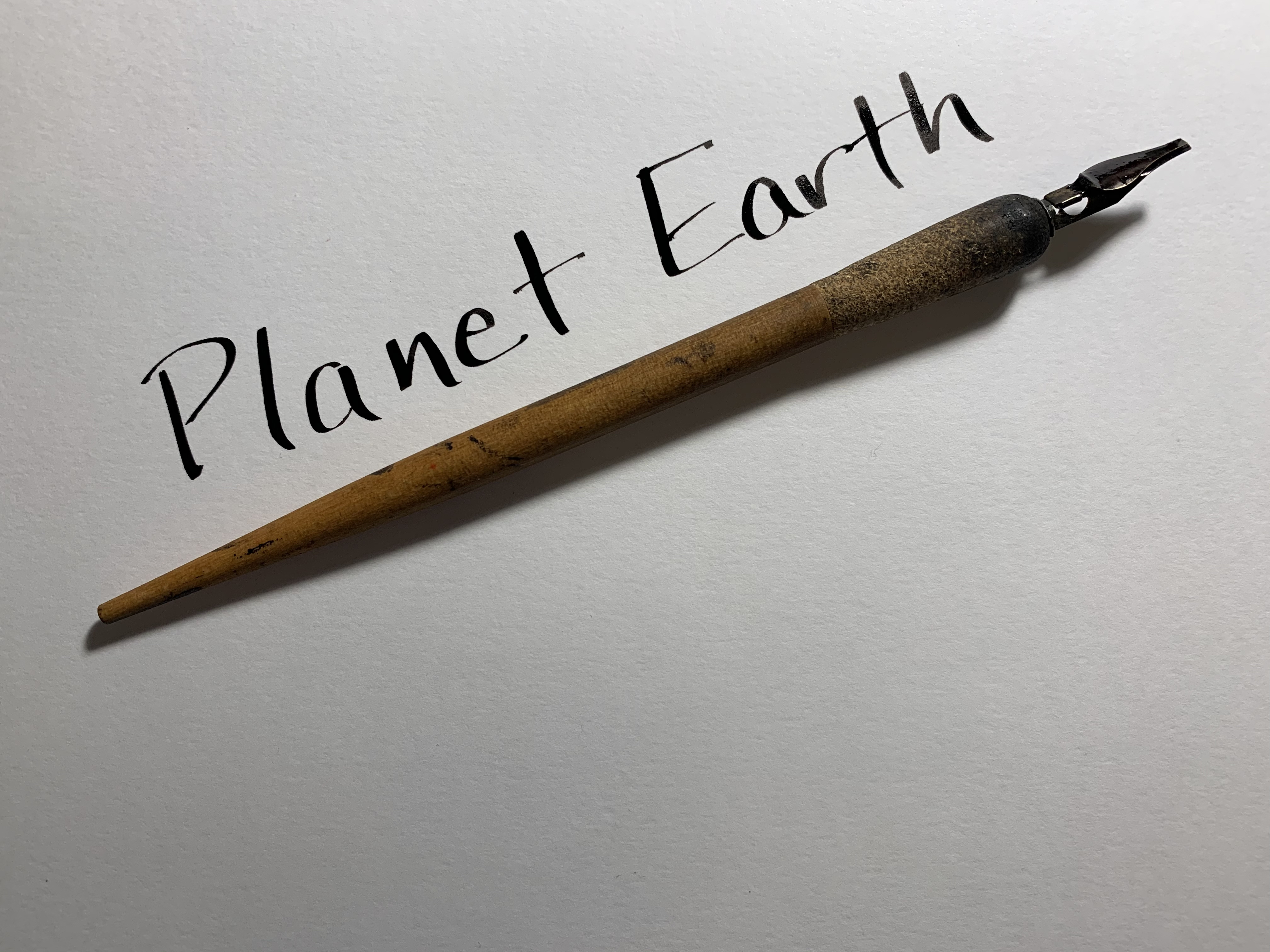 pen and ink on paper