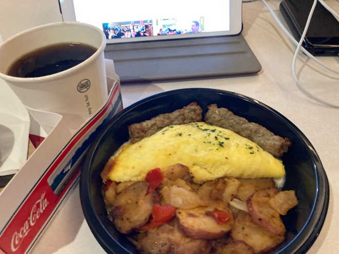 Breakfast in the cafe car