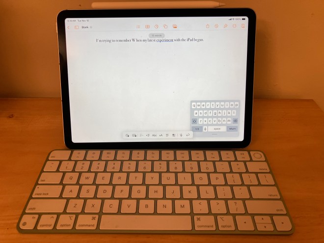 iPad, Pencil, and Keyboard