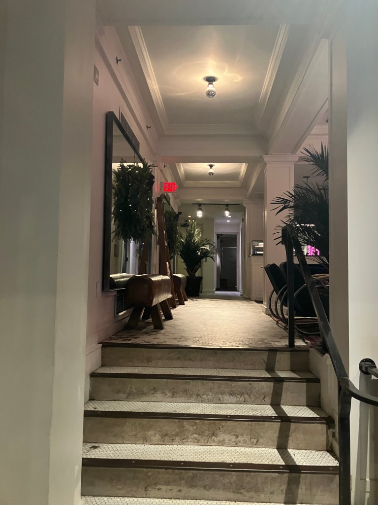 Steps from the entrance to the lobby